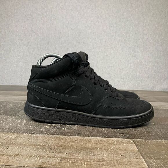 nike court vision mid triple black